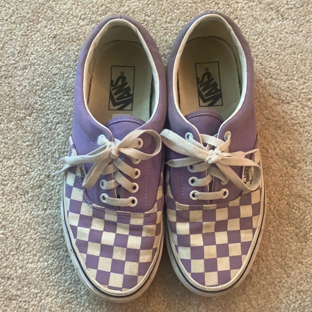 Lilac Checkerboard Vans